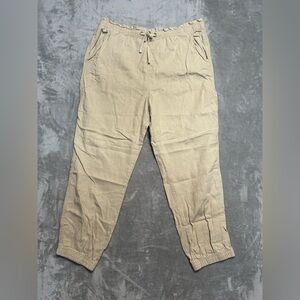 Social Standard Sanctuary Linen Blend Jogger Pants Women’s XXL Tan